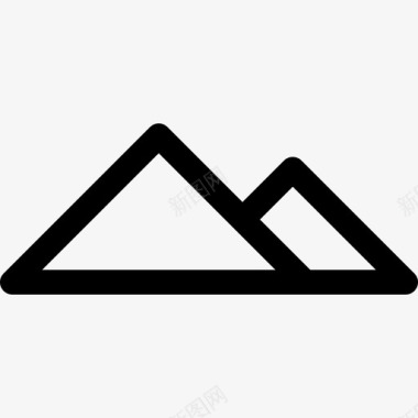 金字塔沙漠12线形图标图标