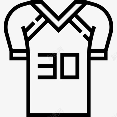 制服美式足球5直线型图标图标
