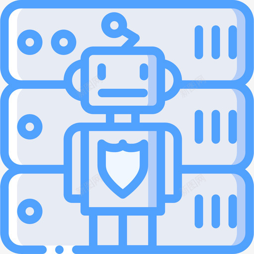 安全数据人工智能21蓝色图标svg_新图网 https://ixintu.com 人工智能21 安全数据 蓝色