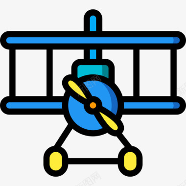 飞机玩具27线性颜色图标图标