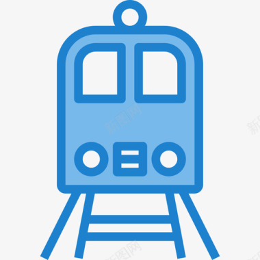火车旅行127蓝色图标图标
