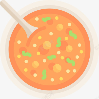 汤纯素食品3道平的图标图标