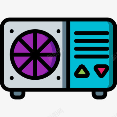 空调家用电器5线颜色图标图标
