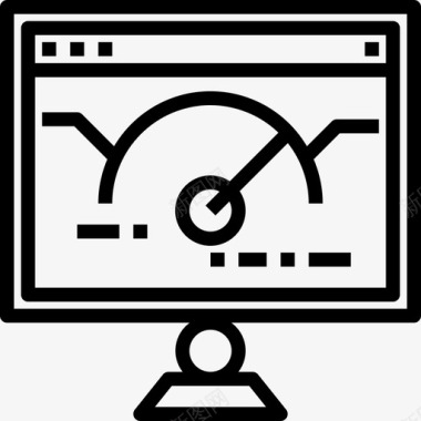 性能浏览器和接口4线性图标图标