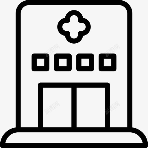 医院16号楼直线图标svg_新图网 https://ixintu.com 16号楼 医院 直线