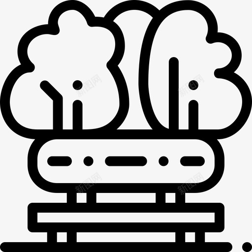 长凳夏季19直线型图标svg_新图网 https://ixintu.com 夏季19 直线型 长凳