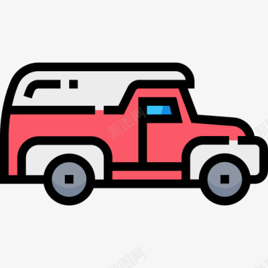 直线运输彩色卡车57图标图标