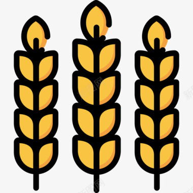 小麦农场8线性颜色图标图标
