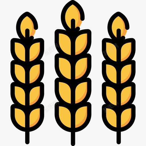 小麦农场8线性颜色图标svg_新图网 https://ixintu.com 农场8 小麦 线性颜色