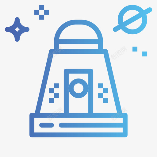 太空舱太空72梯度图标svg_新图网 https://ixintu.com 太空72 太空舱 梯度