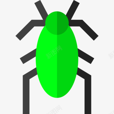 蟑螂昆虫15扁平图标图标