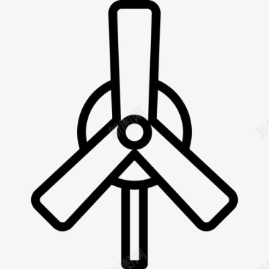 风力涡轮机设备和技术6线性图标图标