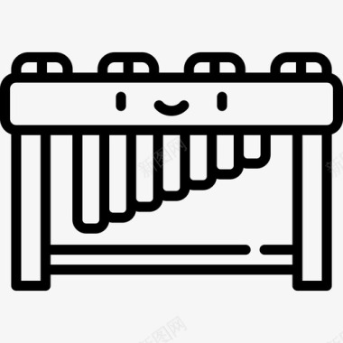 木琴乐器15直线型图标图标