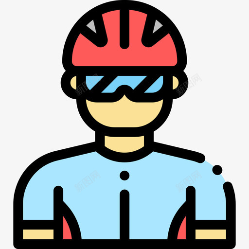 自行车手14号自行车线性颜色图标svg_新图网 https://ixintu.com 14号自行车 线性颜色 自行车手