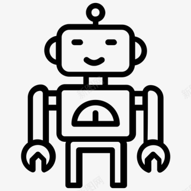 机器人技术人工智能工业机器人图标图标