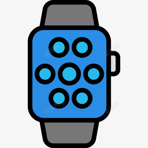 手表tech12线性颜色图标svg_新图网 https://ixintu.com tech12 手表 线性颜色