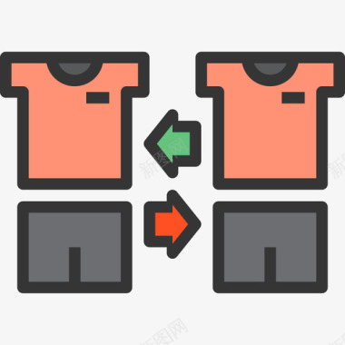 变化足球14线性颜色图标图标