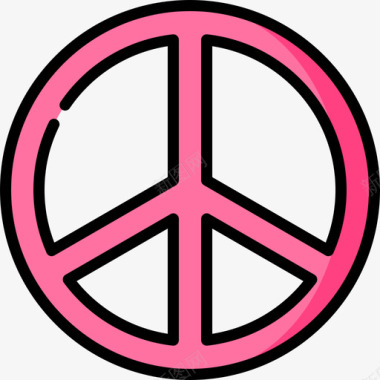 和平世界骄傲线条色彩图标图标