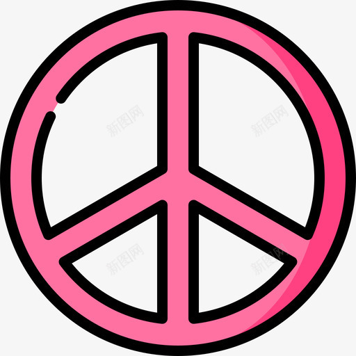 和平世界骄傲线条色彩图标svg_新图网 https://ixintu.com 世界骄傲 和平 线条色彩