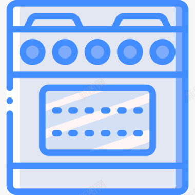 烤箱家用电器4蓝色图标图标