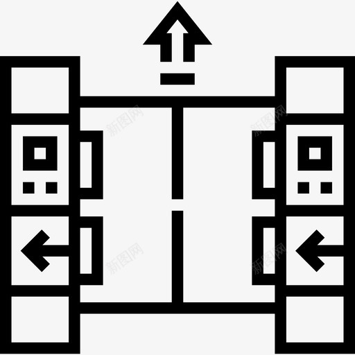 40号机场大门直线图标svg_新图网 https://ixintu.com 40号机场大门 直线