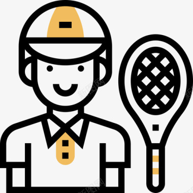 网球运动员体育化身3黄影图标图标