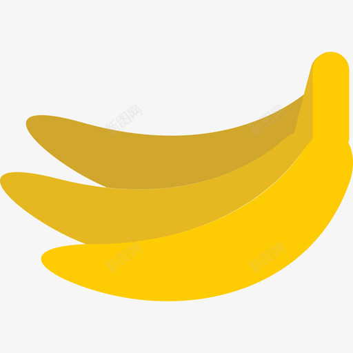 香蕉水果3扁平图标svg_新图网 https://ixintu.com 扁平 水果3 香蕉