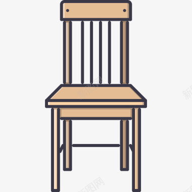 椅子家具51彩色图标图标