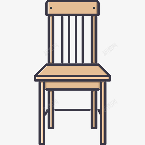 椅子家具51彩色图标svg_新图网 https://ixintu.com 家具51 彩色 椅子