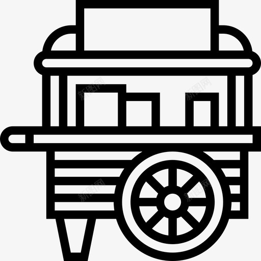 食品车城市元素29线性图标svg_新图网 https://ixintu.com 城市元素29 线性 食品车