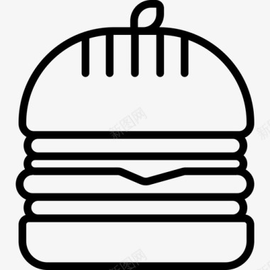 汉堡烧烤18直系图标图标