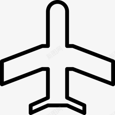 飞机移动功能线性图标图标