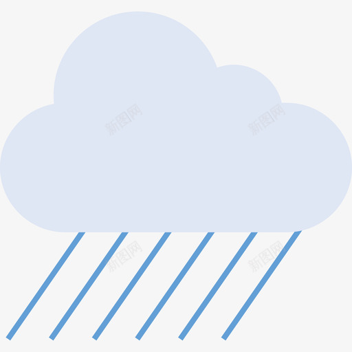 雨天气64平坦图标svg_新图网 https://ixintu.com 天气64 平坦 雨