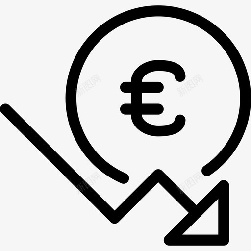 欧元货币17直系图标svg_新图网 https://ixintu.com 欧元 直系 货币17