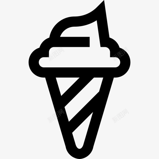 冰淇淋烹饪食品和饮料直系图标svg_新图网 https://ixintu.com 冰淇淋 烹饪食品和饮料 直系