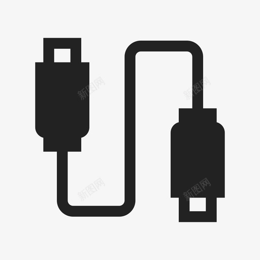 usb连接usb设备图标svg_新图网 https://ixintu.com usb usb端口 usb设备 电线 连接