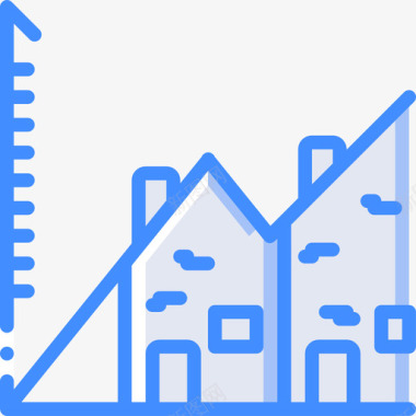 抵押贷款经济增长蓝色图标图标