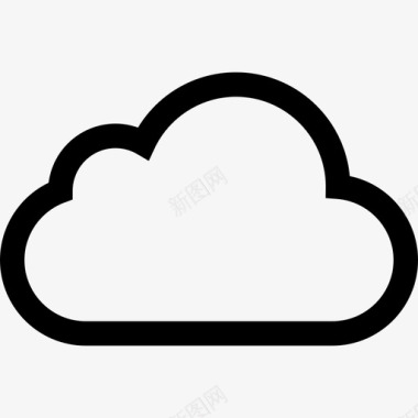 Icloud云存储徽标3线性图标图标