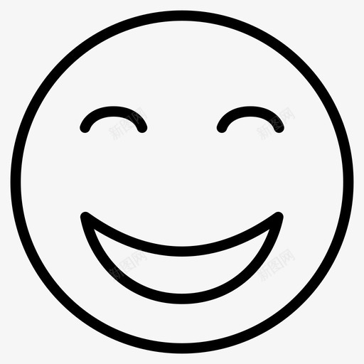 表情符号脸笑脸图标svg_新图网 https://ixintu.com 微笑 笑脸 笑脸和表情线第一卷 脸 表情符号