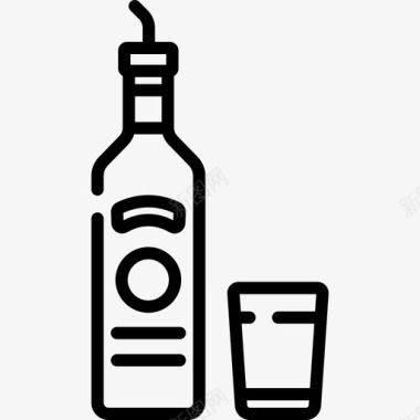 白酒鸡尾酒6直系图标图标