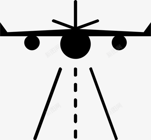 飞机航空公司机场图标svg_新图网 https://ixintu.com 机场 着陆 航班 航空公司 跑道 飞机