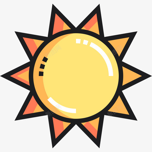 太阳热带10线性颜色图标svg_新图网 https://ixintu.com 太阳 热带10 线性颜色