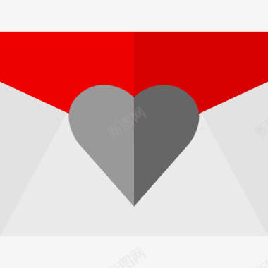 电子邮件爱情和浪漫9平淡图标图标