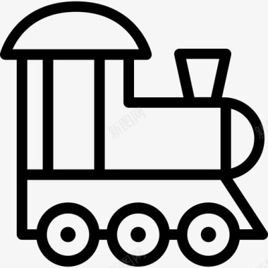 火车玩具6直线型图标图标