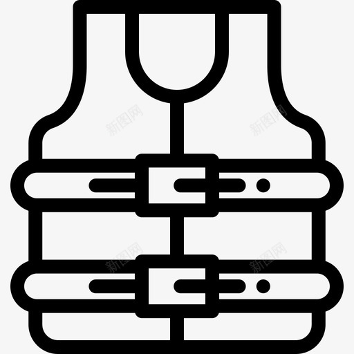 救生衣钓鱼8直线型图标svg_新图网 https://ixintu.com 救生衣 直线型 钓鱼8