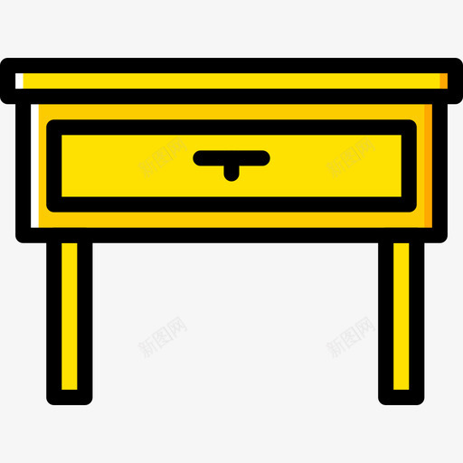 桌子5户黄色图标svg_新图网 https://ixintu.com 5户 桌子 黄色