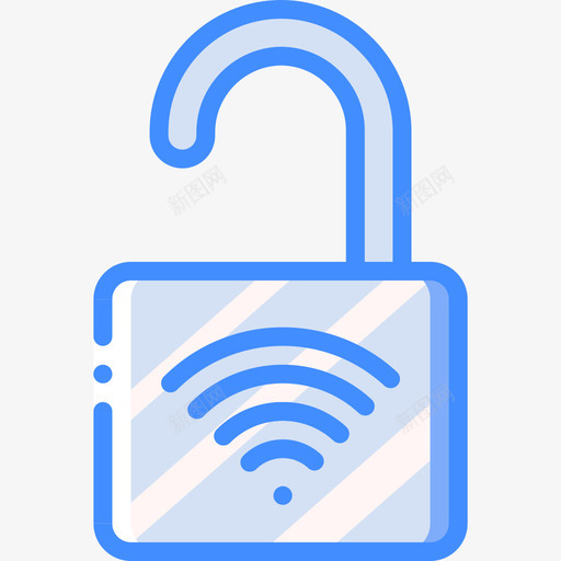 打开挂锁数据安全9蓝色图标svg_新图网 https://ixintu.com 打开挂锁 数据安全9 蓝色