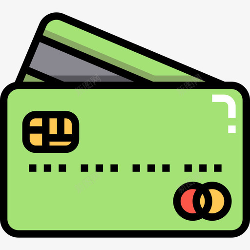 信用卡旅游2线性彩色图标svg_新图网 https://ixintu.com 信用卡 旅游2 线性彩色