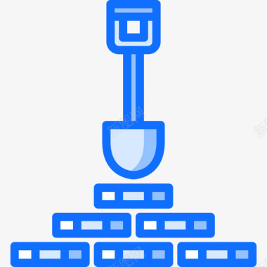 采矿区块链3蓝色图标图标