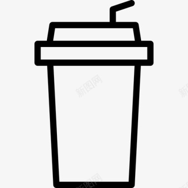 冰咖啡咖啡16线性图标图标